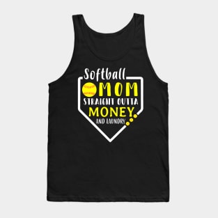 Softball Mom Straight Outta Money Laundry Detergent Tank Top